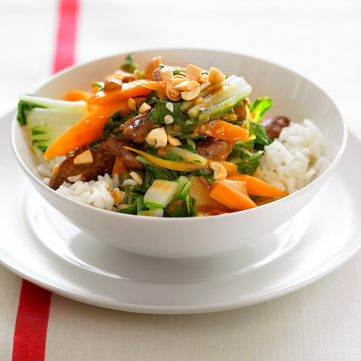 Skirt Steak and Bok Choy Stir-Fry