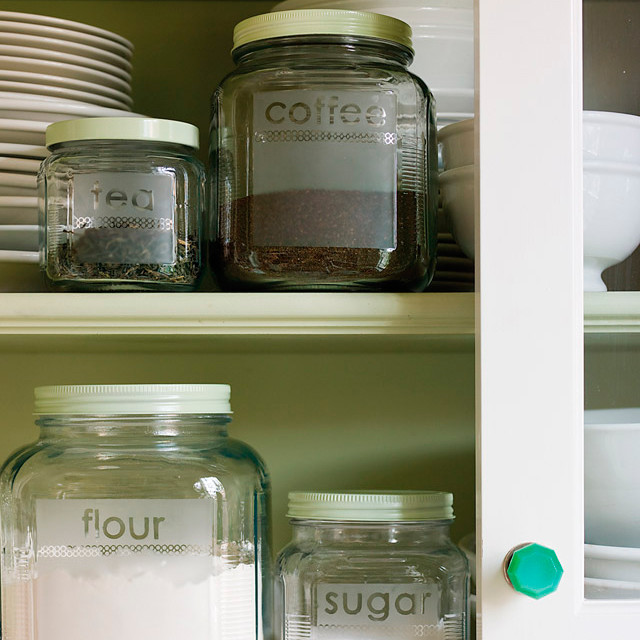 Etched Glass Storage Jars Martha Stewart