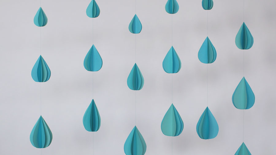 Video: How to Make a Paper Raindrop Garland  Martha Stewart