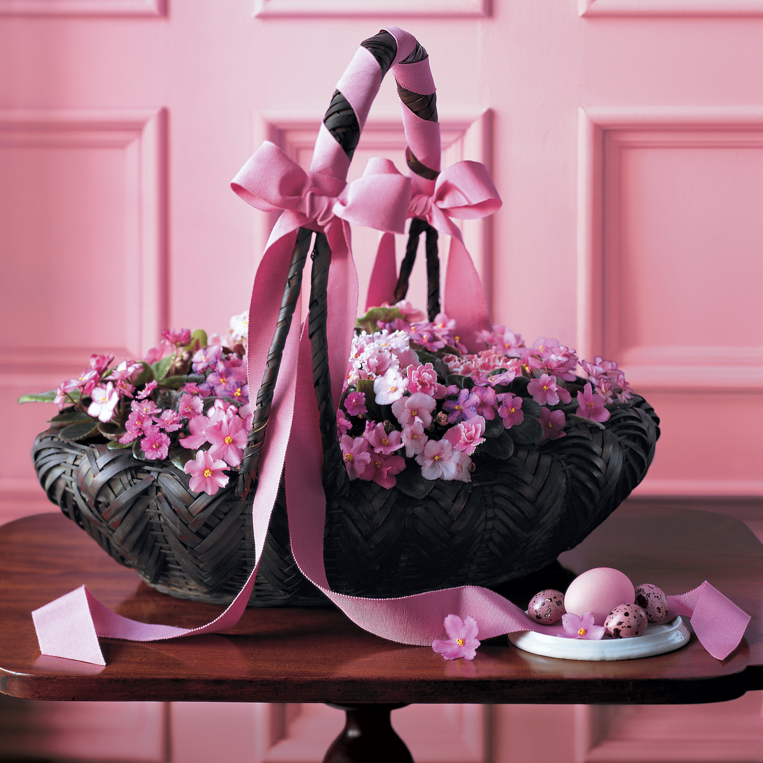 African Violets Basket Martha Stewart