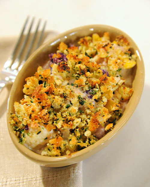 Cauliflower Gratin with Roasted Chestnuts and Parmesan Cream Recipe