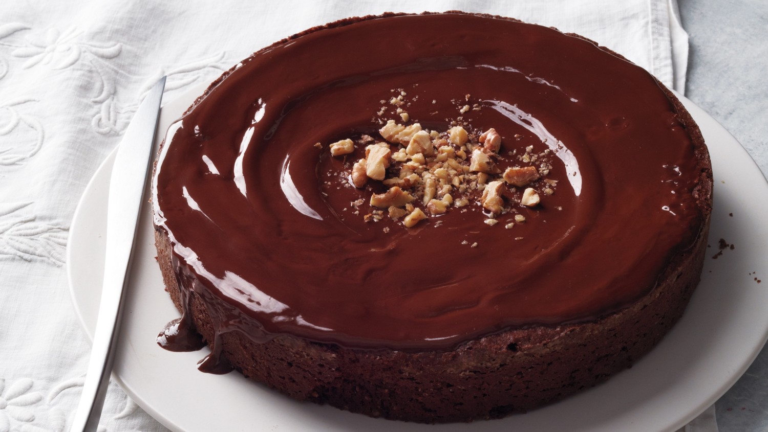 Flourless Chocolate-Walnut Torte