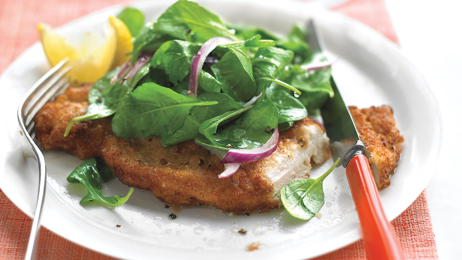 Chicken Milanese with Arugula Salad