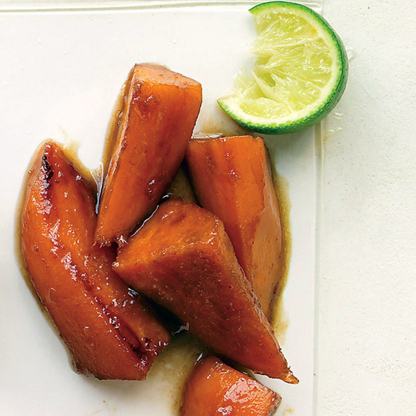 Glazed Sweet Potatoes with Brown Sugar and Lime