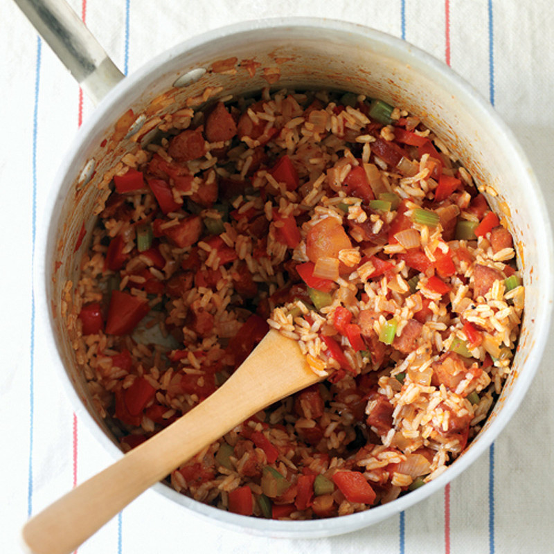 Red Rice with Sausage and Peppers