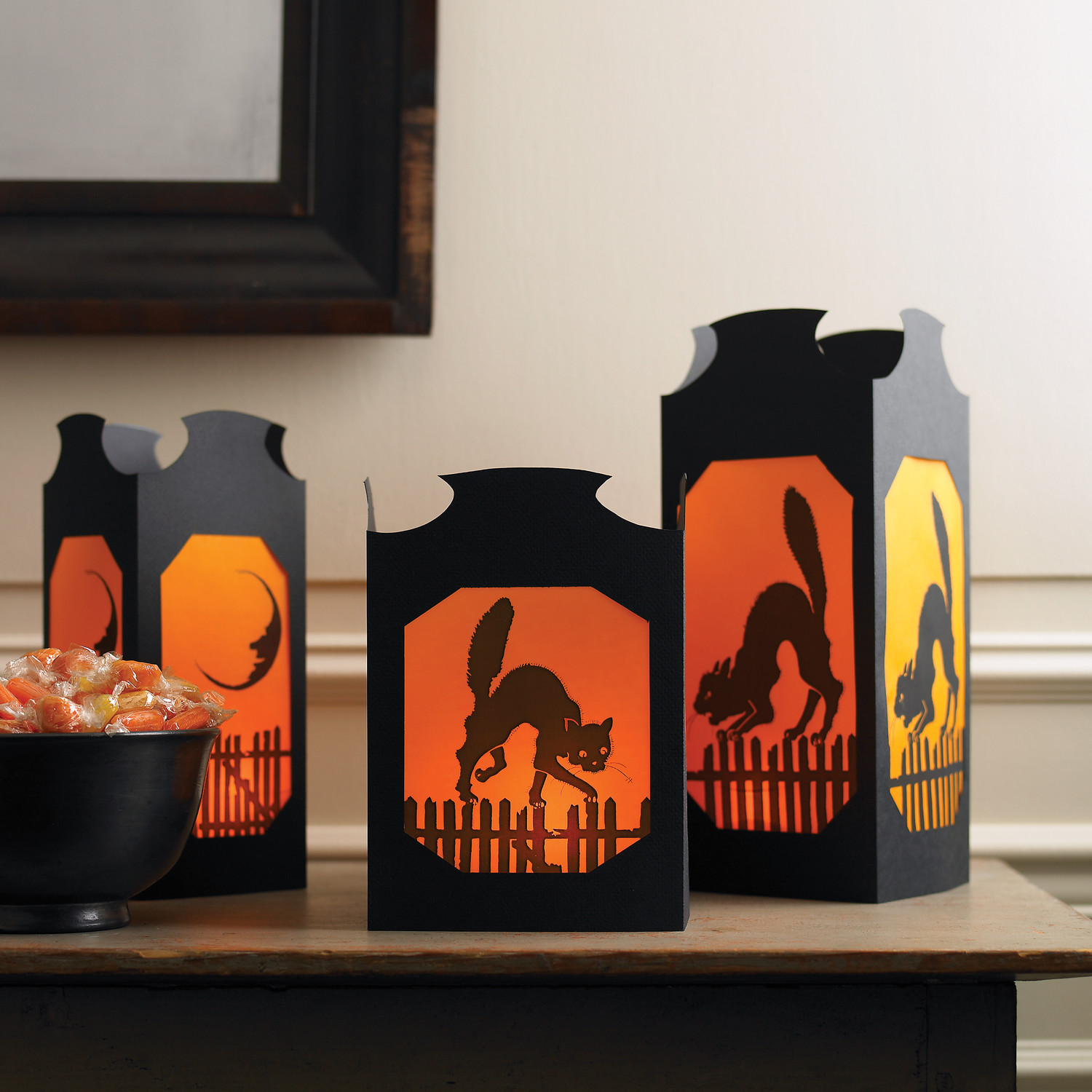 vellum halloween table lanterns martha stewart