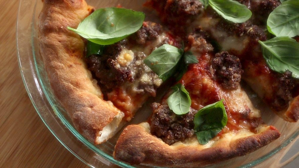 Video DeepDish Meatball Pizza Martha Stewart
