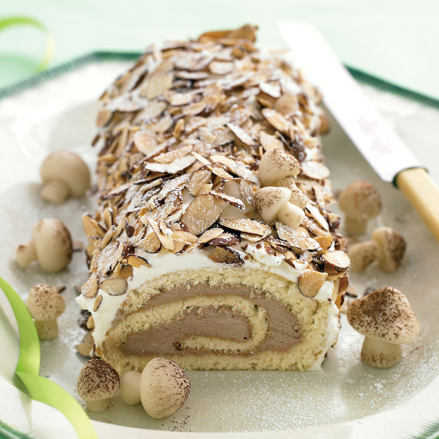 Chocolate and Nut Yule Log