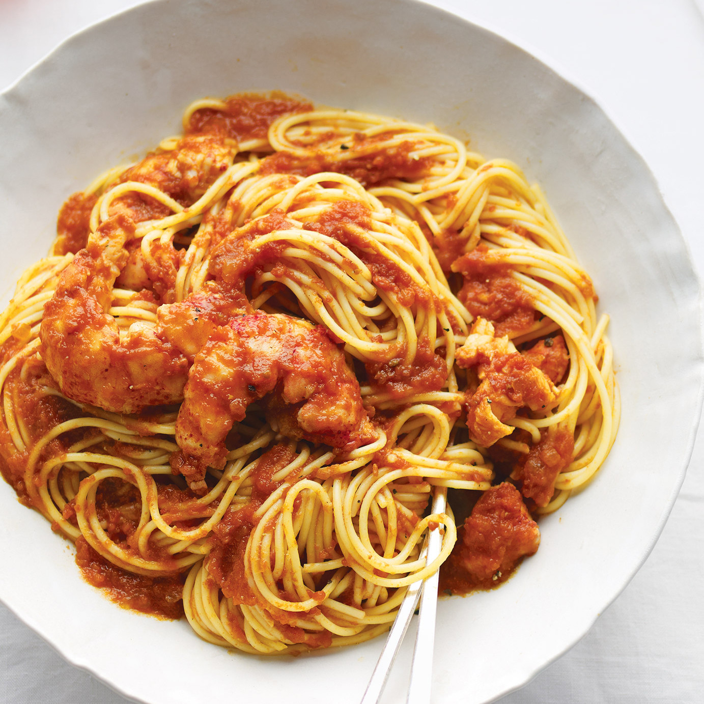 Spaghetti With Lobster Fra Diavolo