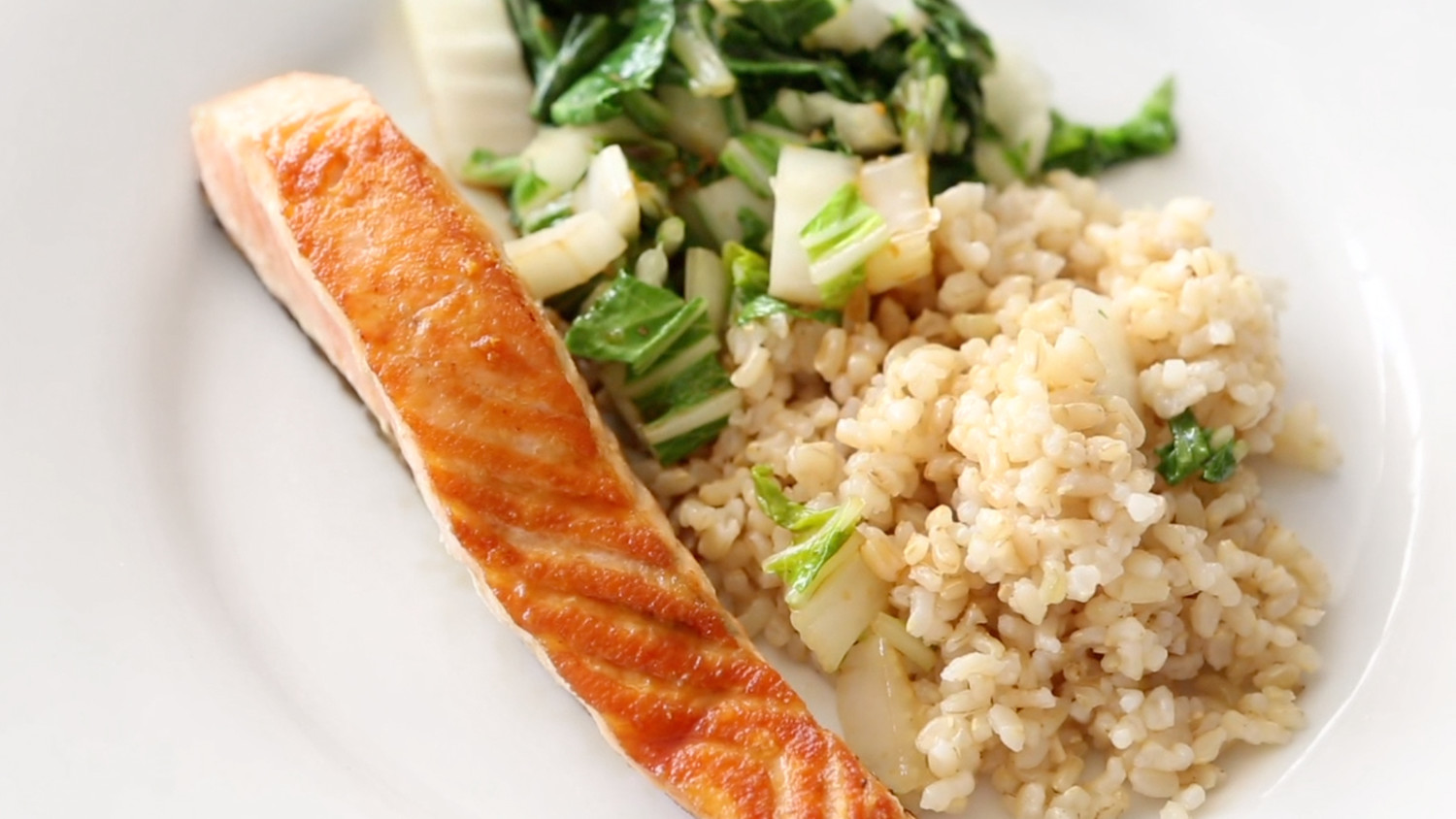 Video Seared Salmon and Greens Martha Stewart