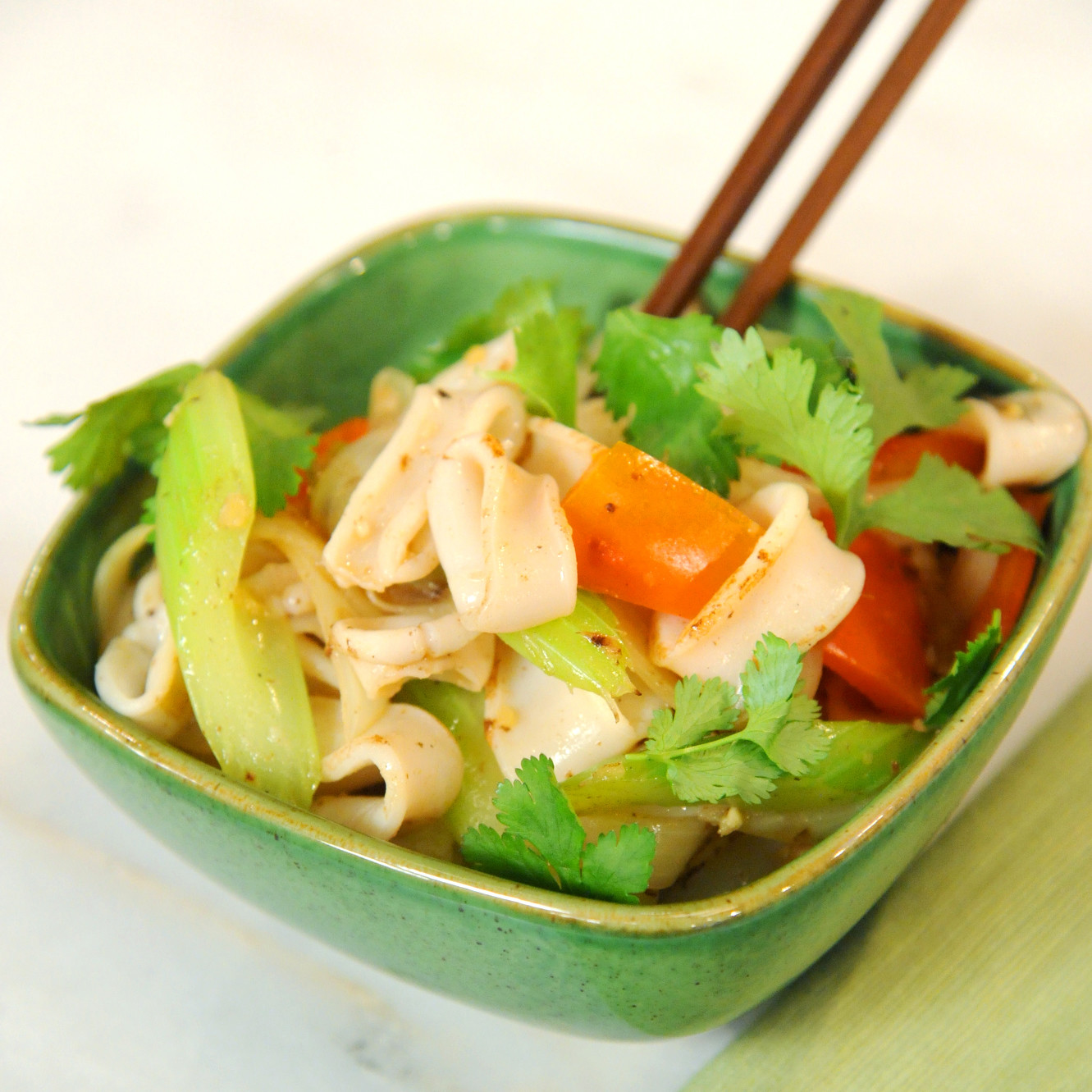 Stir-Fried Squid with Celery and Red Pepper Recipe & Video | Martha Stewart
