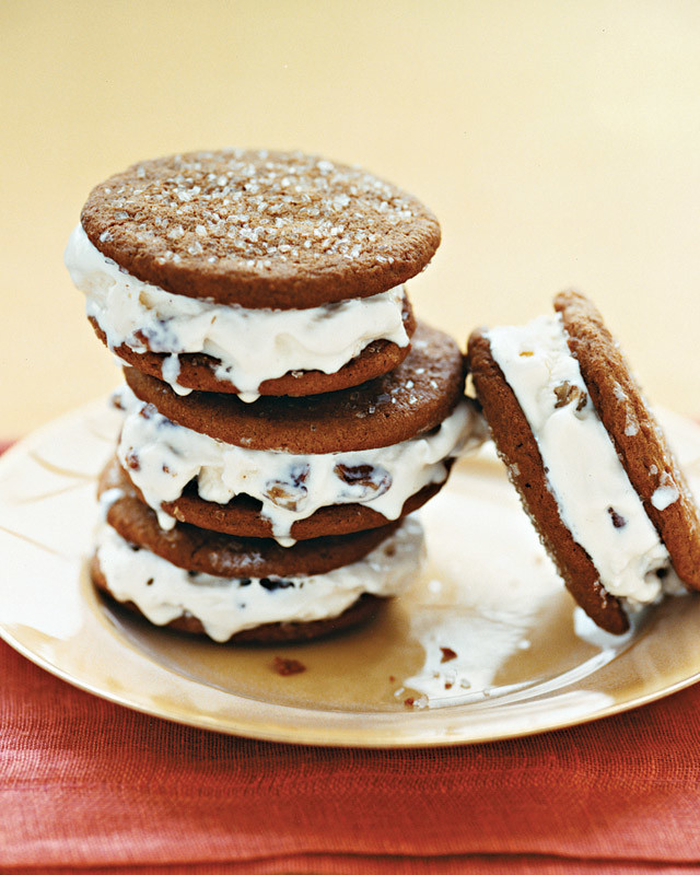 Gingersnap Ice Cream Sandwiches 