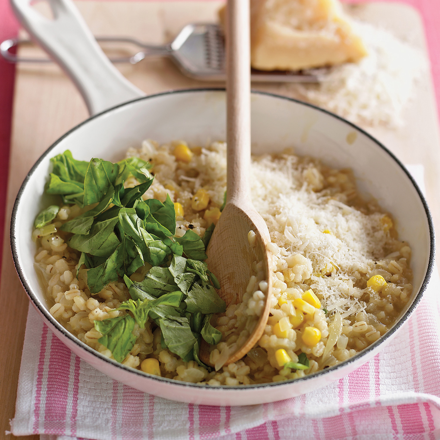 Barley Risotto with Corn and Basil