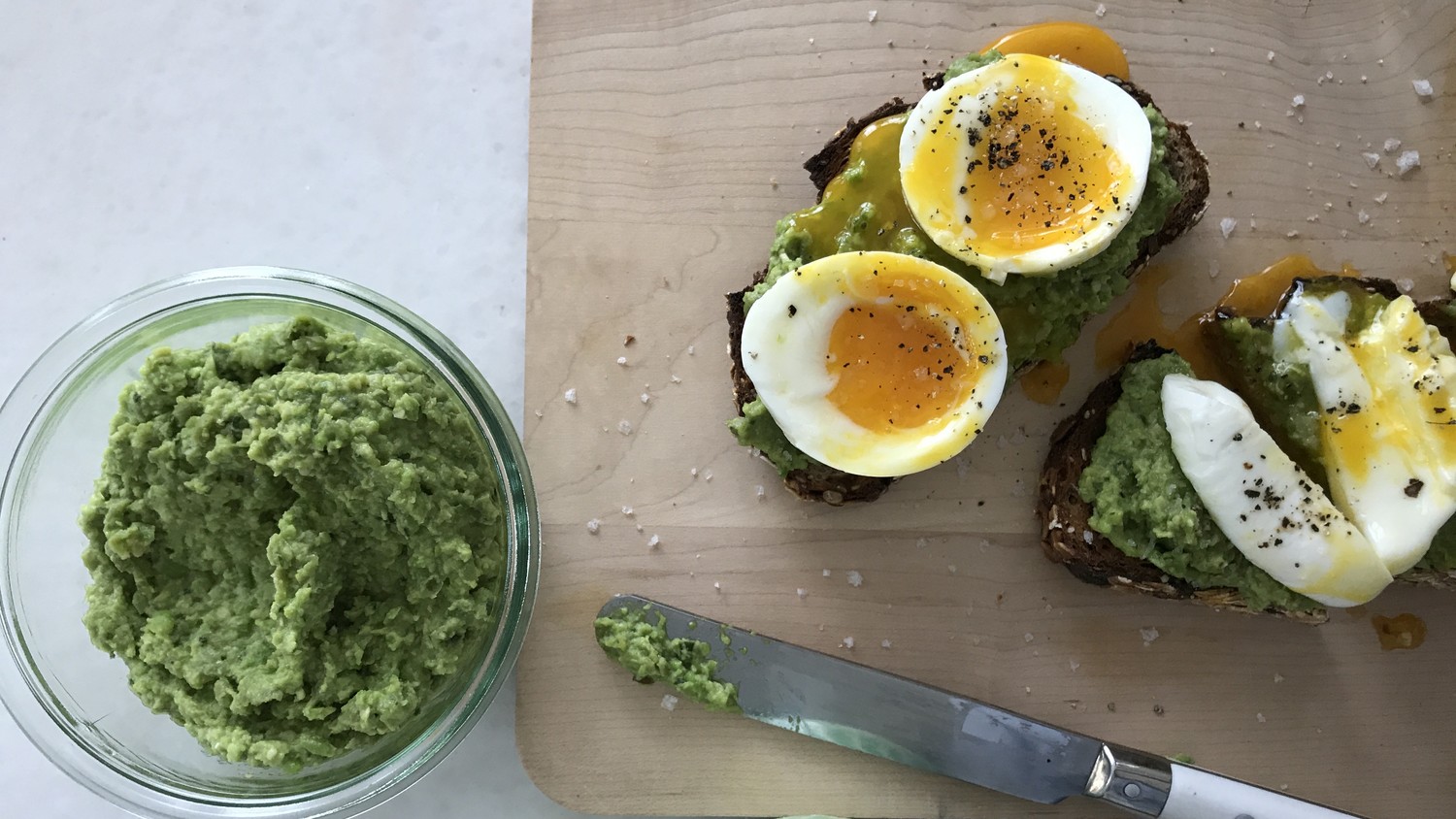 Beyond Avocado Toast: Pea Pesto Toasts with Soft-Cooked Eggs | Martha
