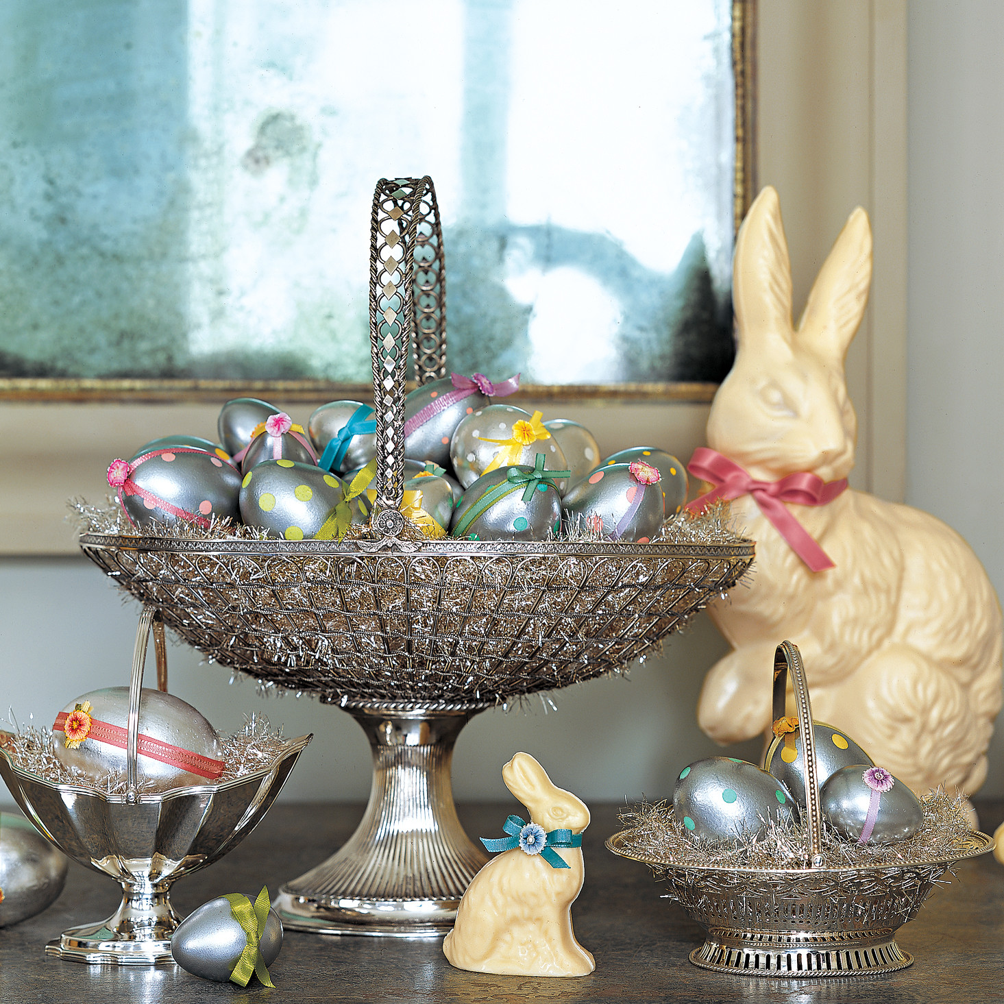 Metallic Polka-Dotted Eggs | Martha Stewart