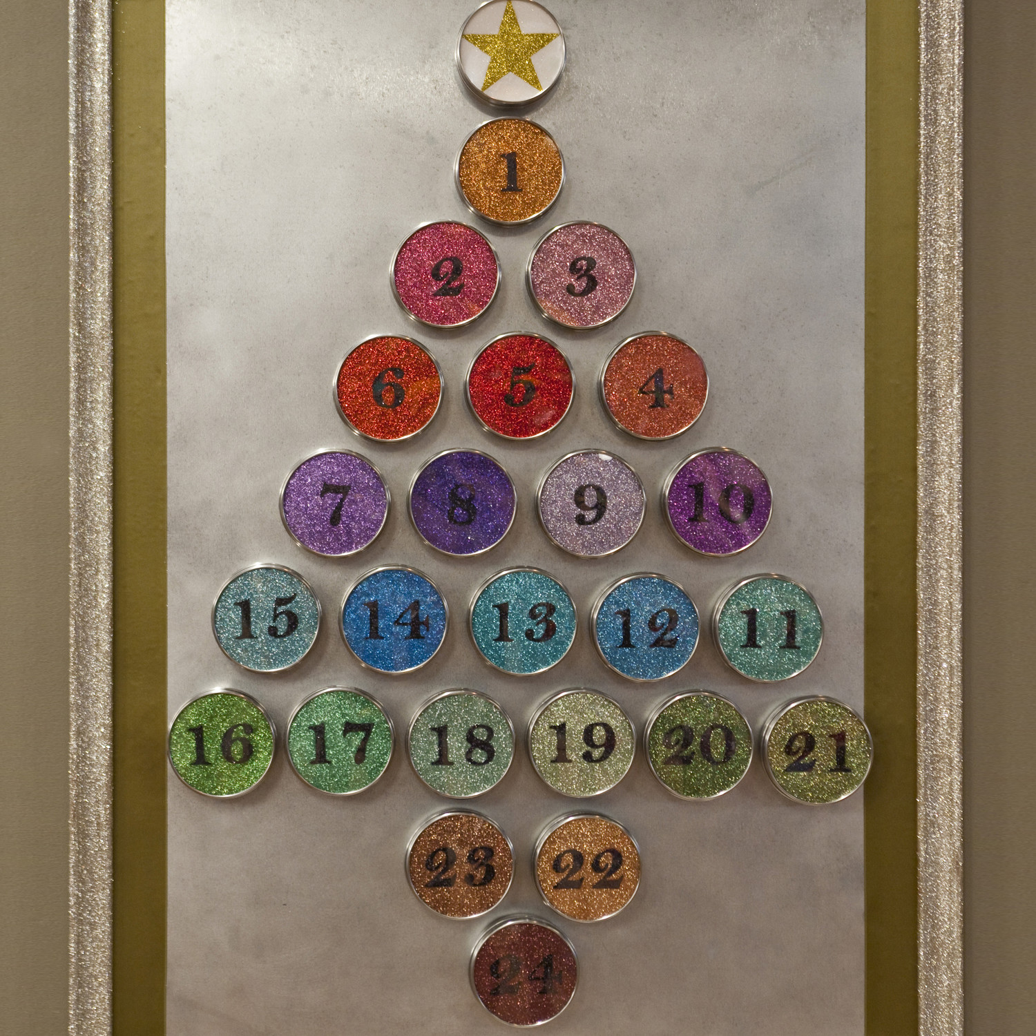 Glittered Magnetic Advent Calendar Video Martha Stewart