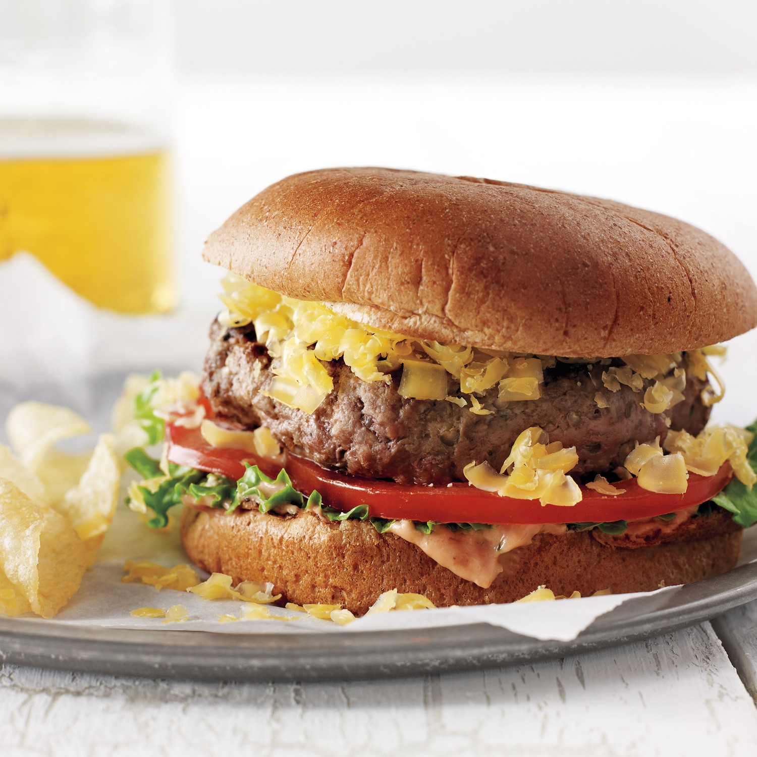 CharredEggplant and Beef Burgers