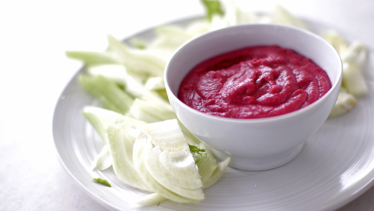 Video Creamy Roasted Beet Hummus Martha Stewart
