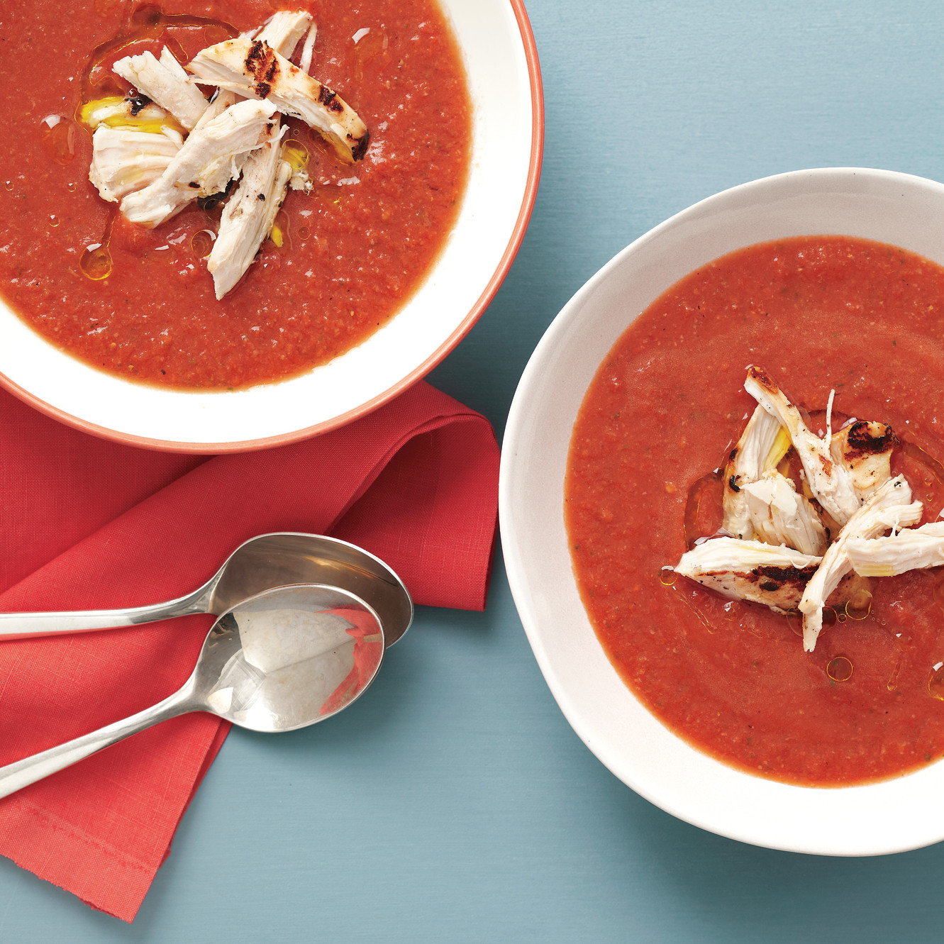 Tomato Gazpacho with Chicken