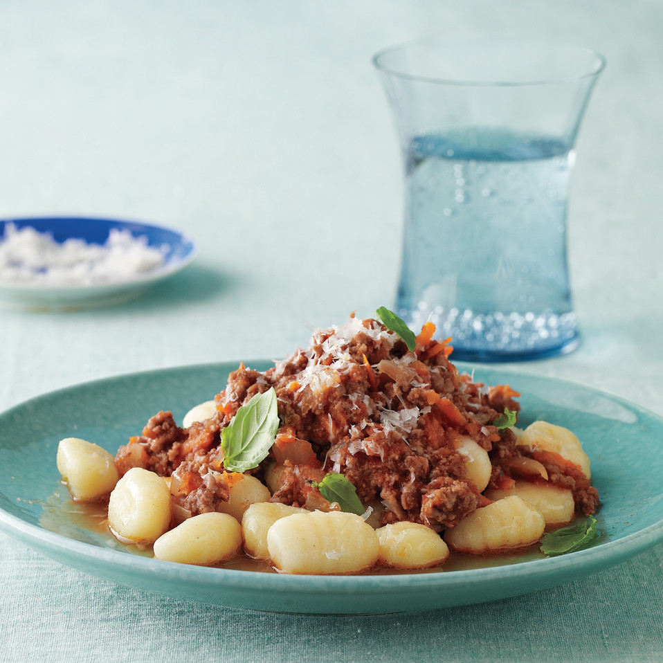 Gnocchi with Quick Meat Sauce
