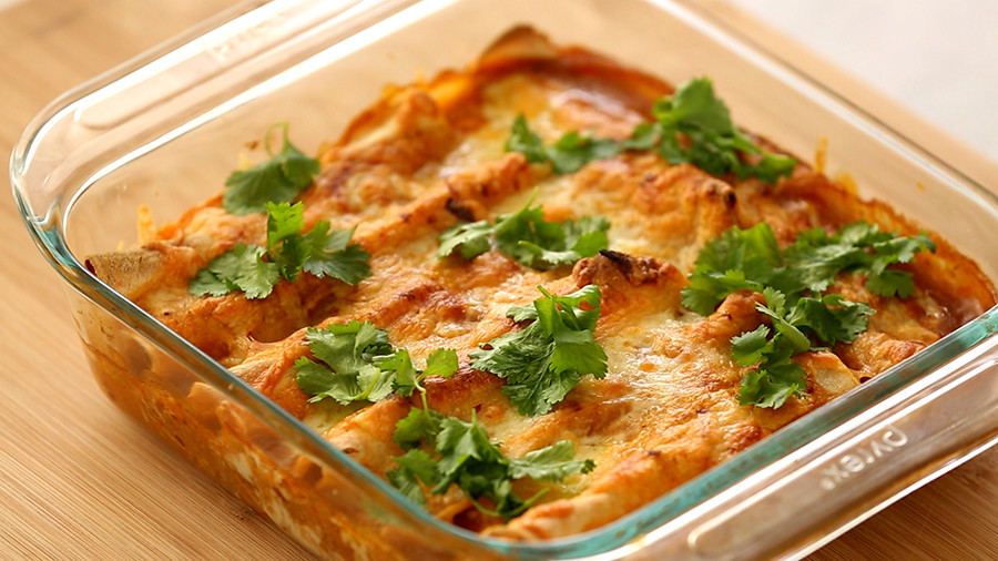 Video Lighter Chicken Enchiladas Martha Stewart
