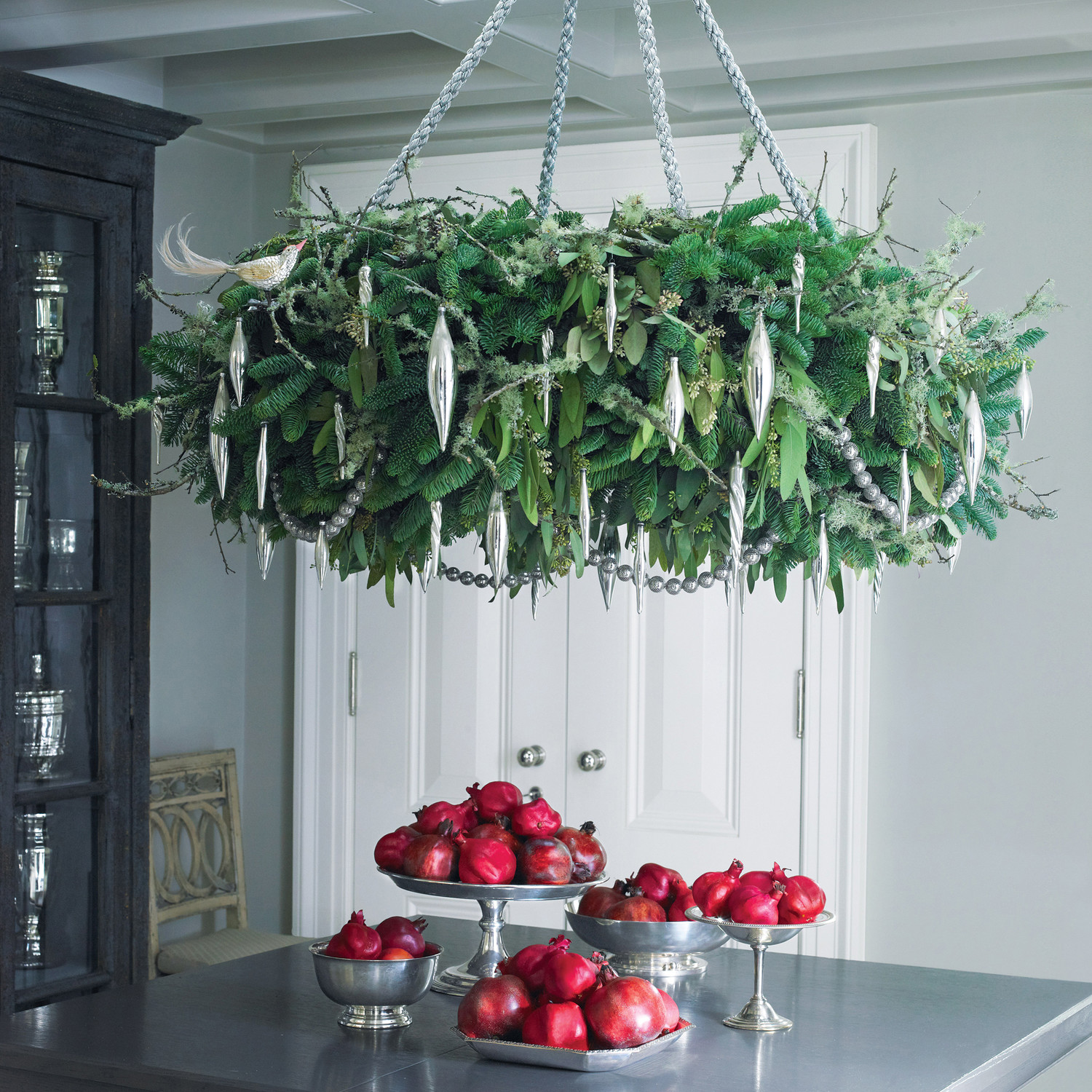 Holiday Wreath Chandelier | Martha Stewart