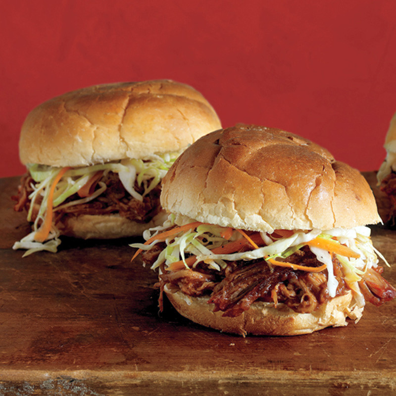 Pulled-Pork Sandwiches with Coleslaw