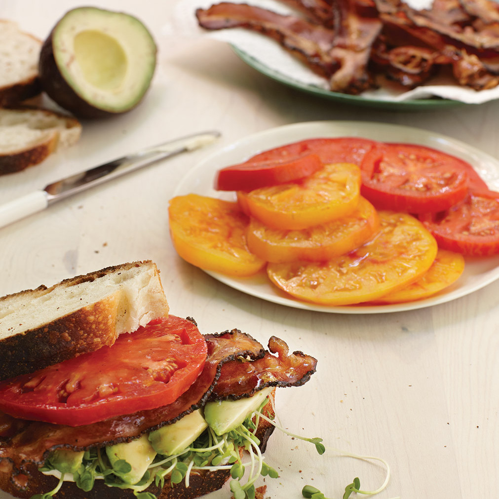Bacon, Avocado, and Tomato Sandwich Recipe
