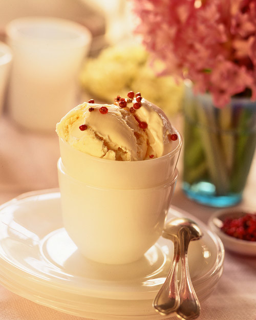 Frozen Yogurt with Pink Peppercorns