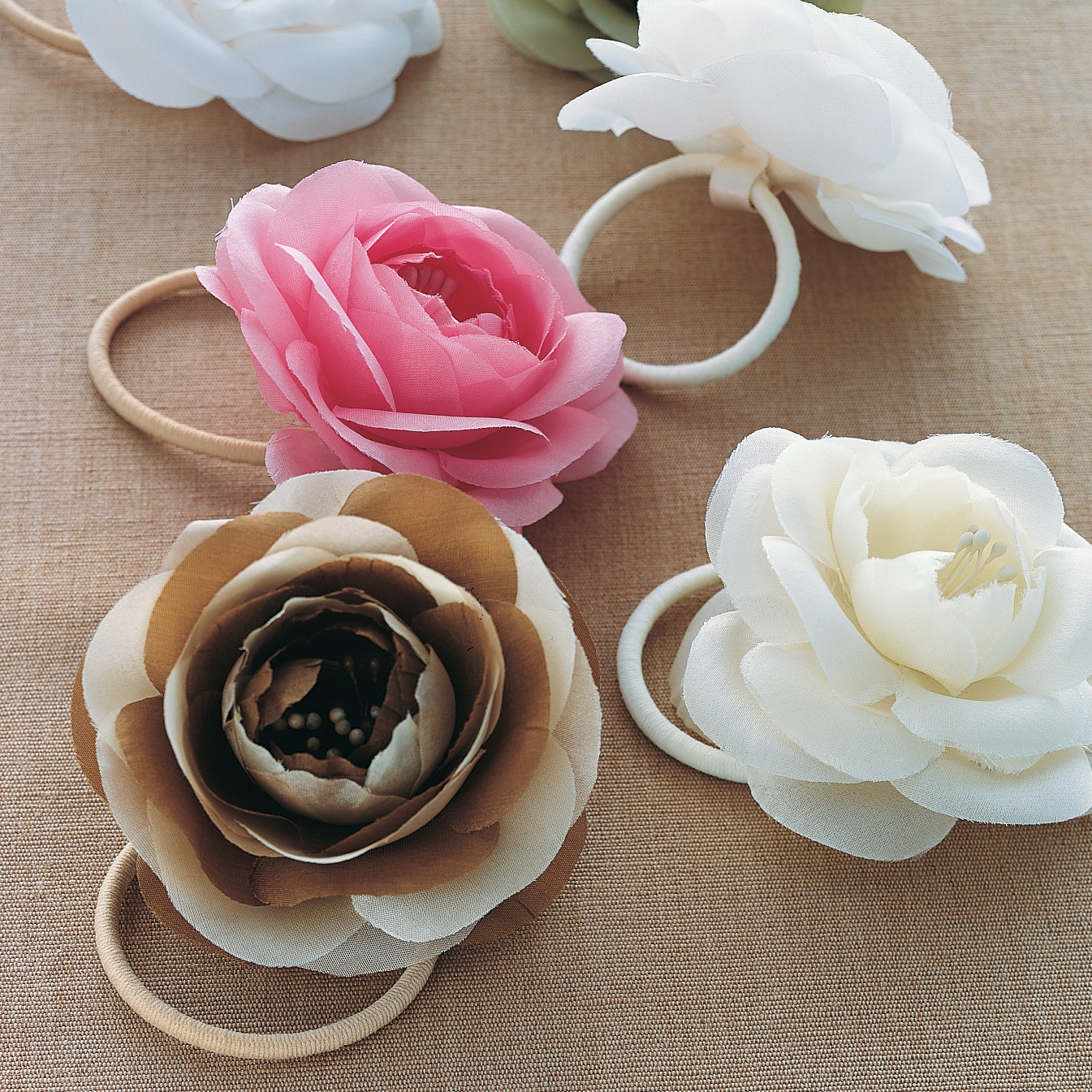 SilkFlower Hair Bands Martha Stewart