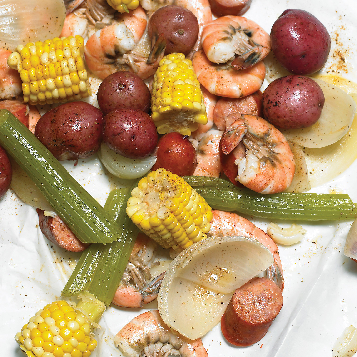 Spicy Shrimp and Sausage Boil