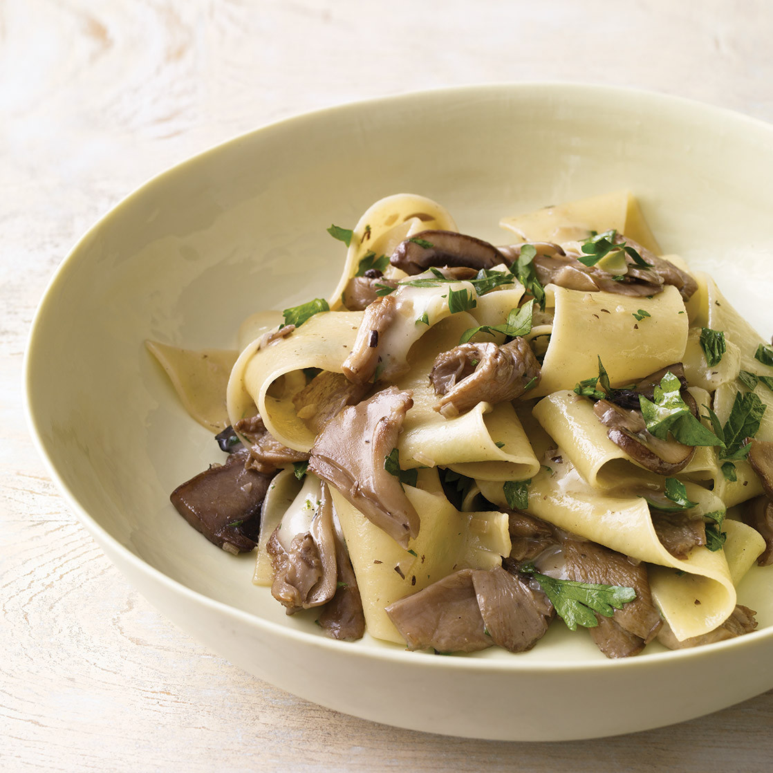 Mushroom Pappardelle with Taleggio Cheese