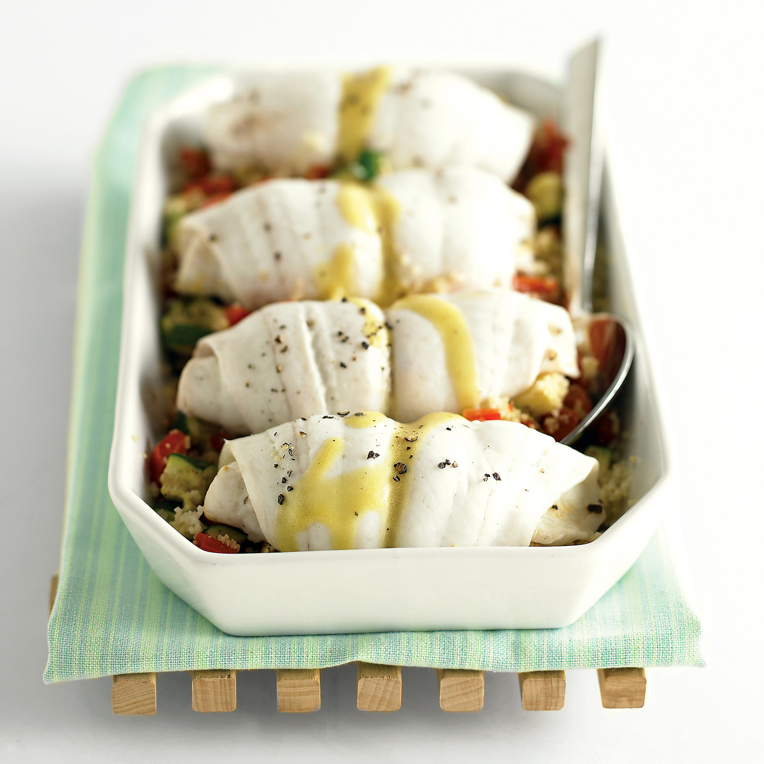 Steamed Flounder with Vegetable Couscous