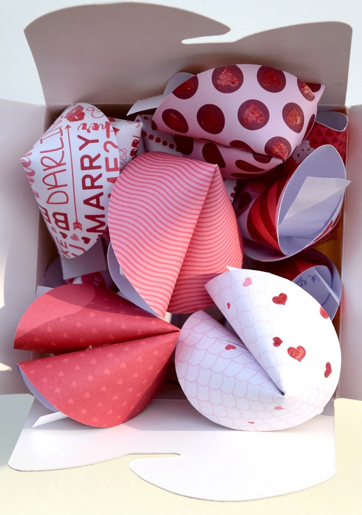 Fun Paper Fortune Cookies for Valentine's Day Martha Stewart