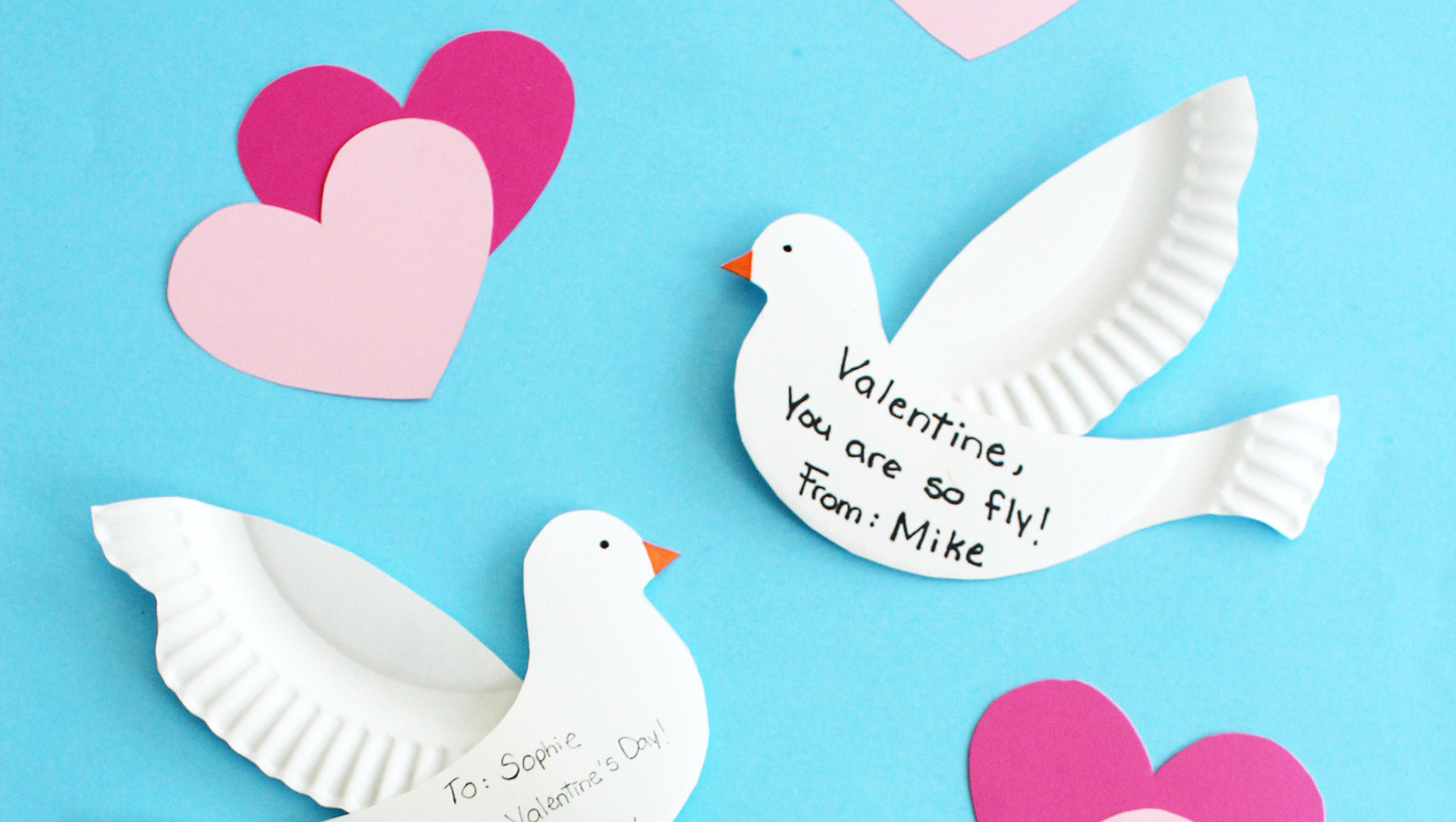 Paper-Plate Dove Valentines | Martha Stewart