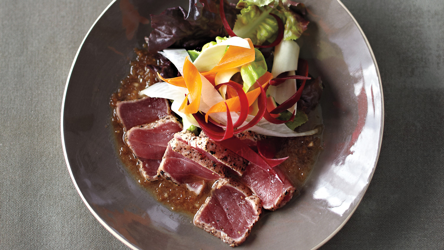 new style sashimi salad with matsuhisa dressing valentines tea party