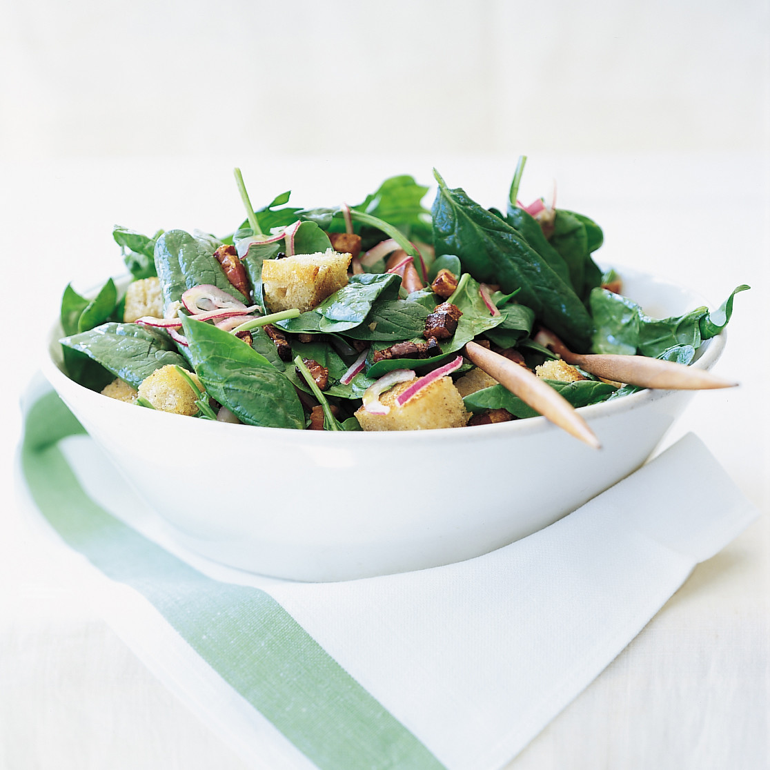 Spinach Salad with Hot Bacon Dressing