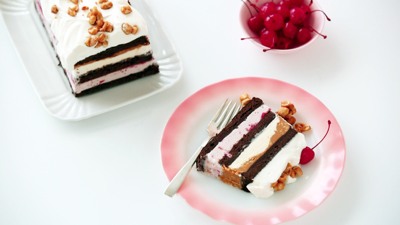 Video Brownie Sundae Ice Cream Cake Martha Stewart