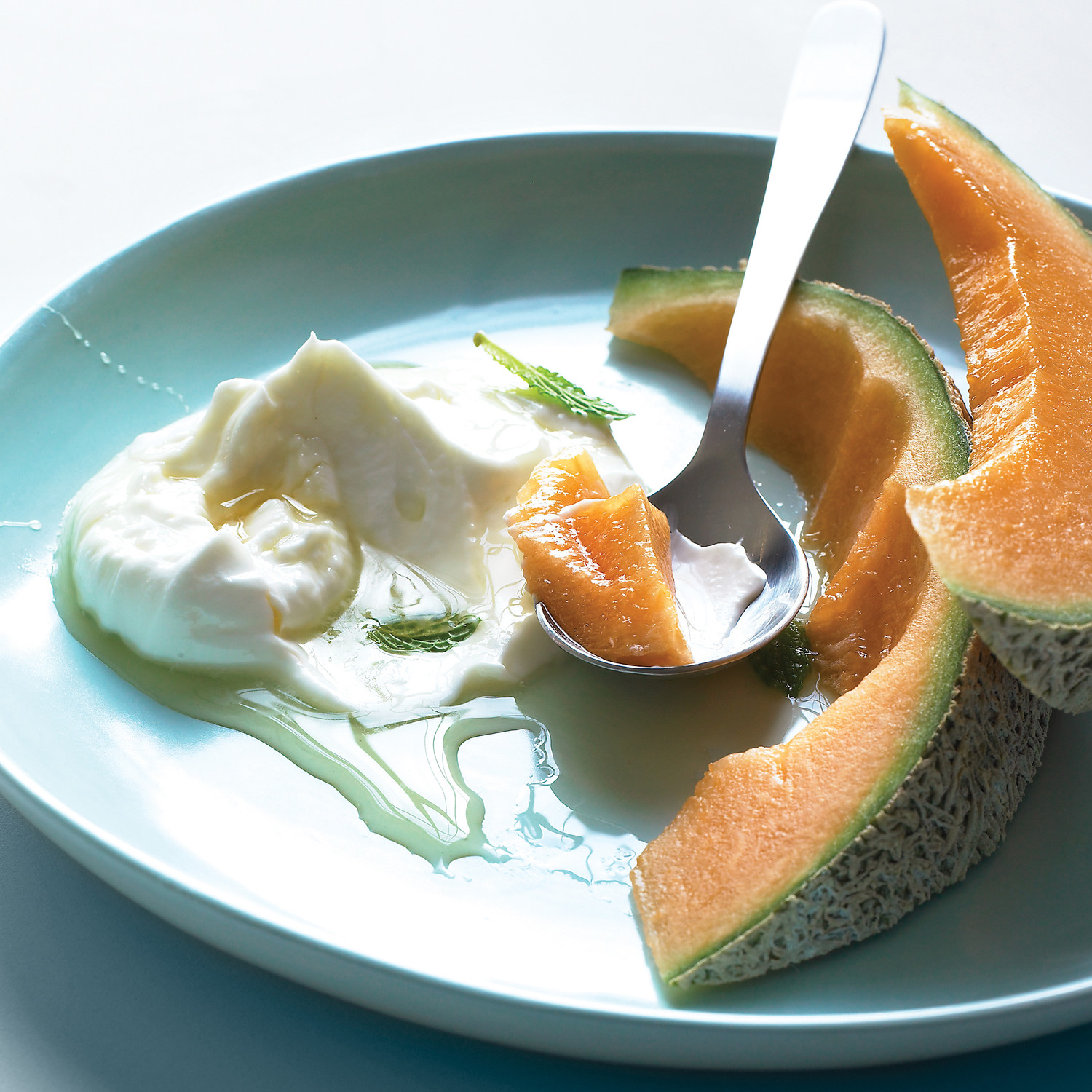 Melon with Honeyed Yogurt