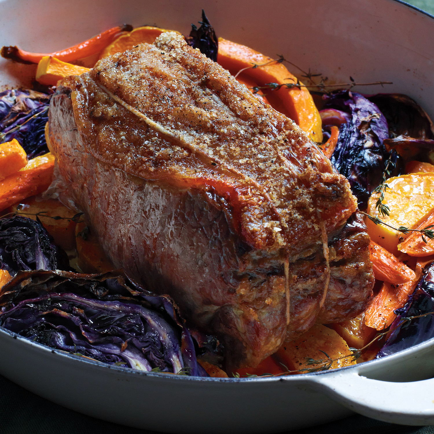Roast Beef with Cabbage, Squash, and Carrots