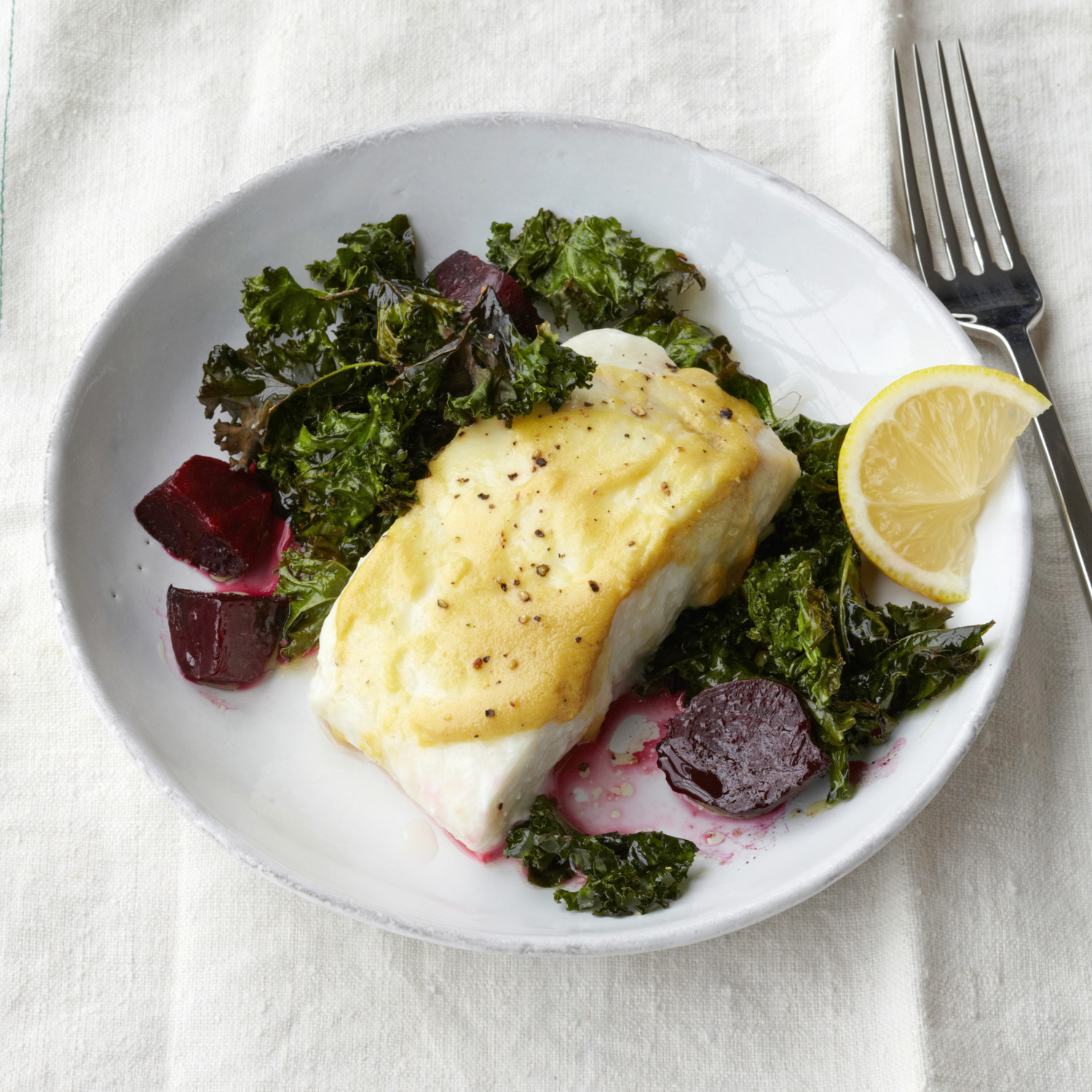 Halibut with Roasted Beets