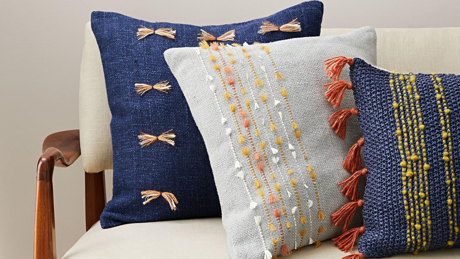 embroidered pillows