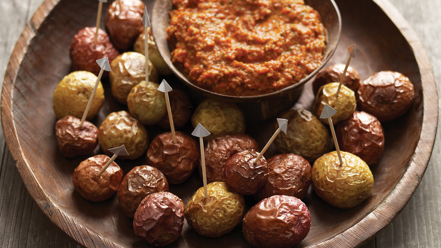 shriveled potatoes with romesco sauce recipe