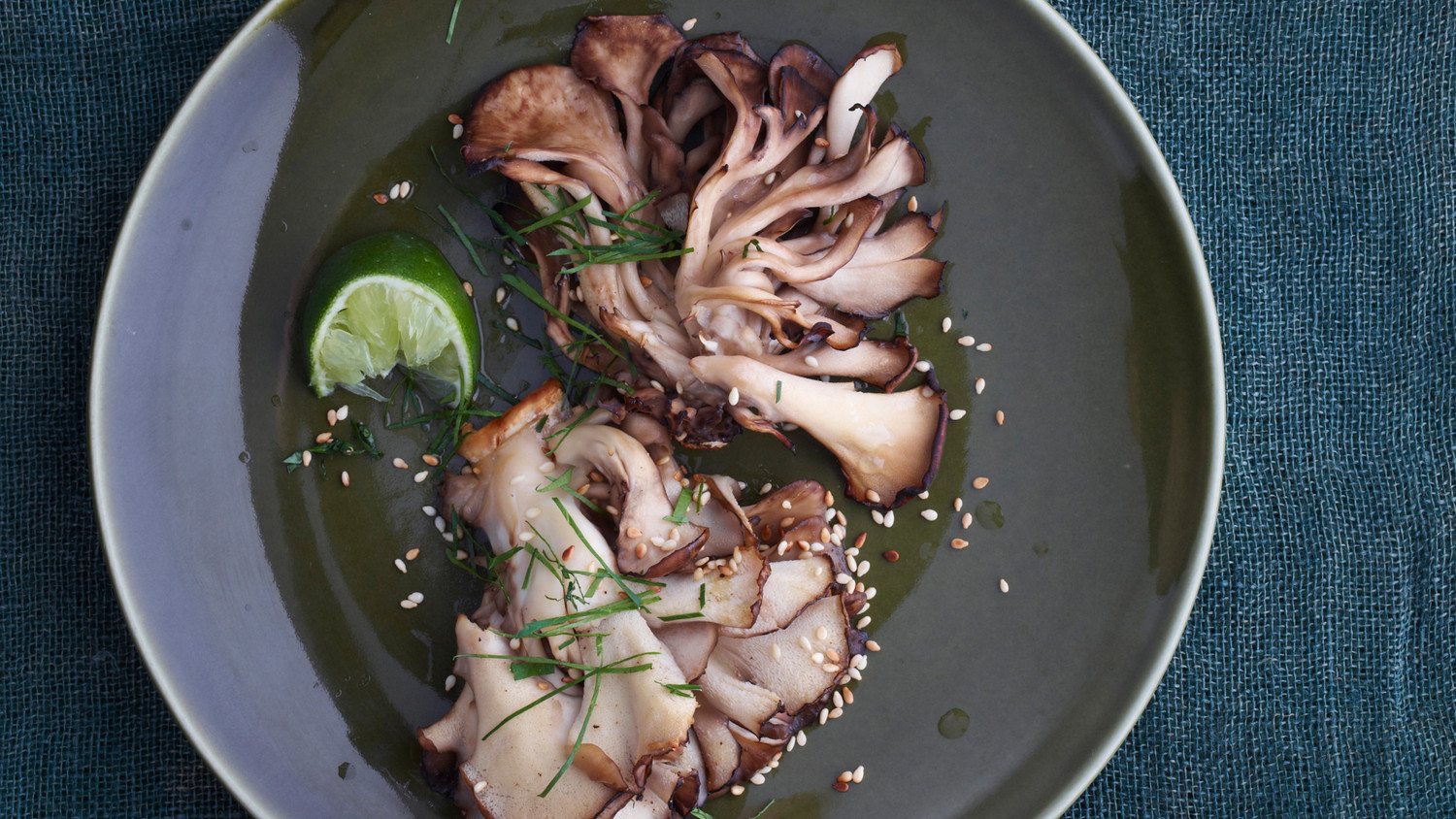 Sesame-Lime Roasted Mushrooms Recipe &amp; Video | Martha Stewart