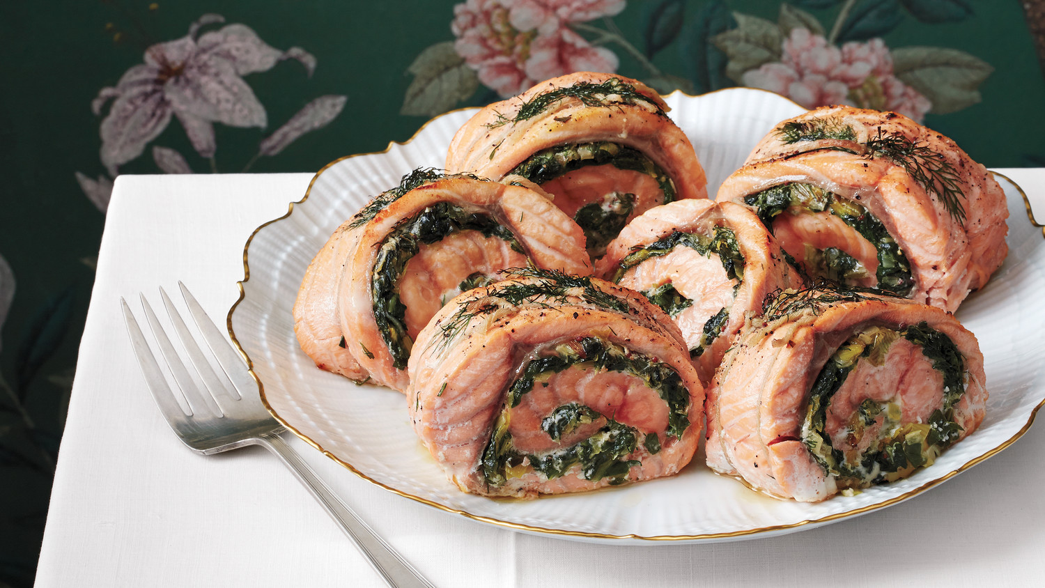 Rolled Stuffed Salmon