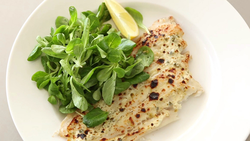 Video Broiled MustardCrusted Flounder Martha Stewart