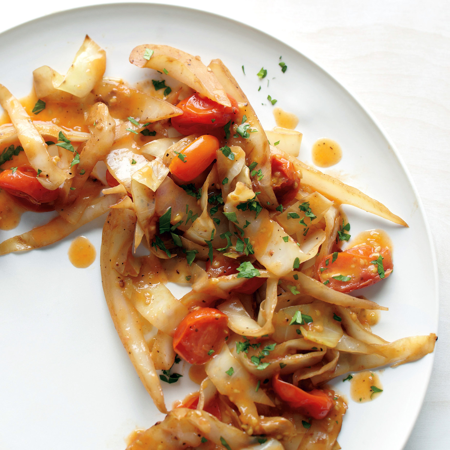 Quick Cabbage with Tomatoes