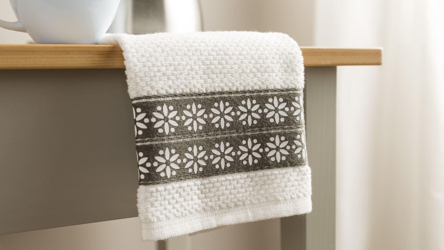 Martha Stewart's Cricut® Daisy Border Dish Towel Martha Stewart