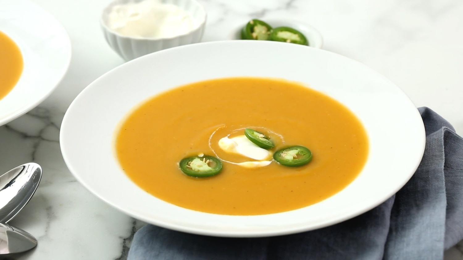 Video Watch AppleButternut Squash Soup Martha Stewart