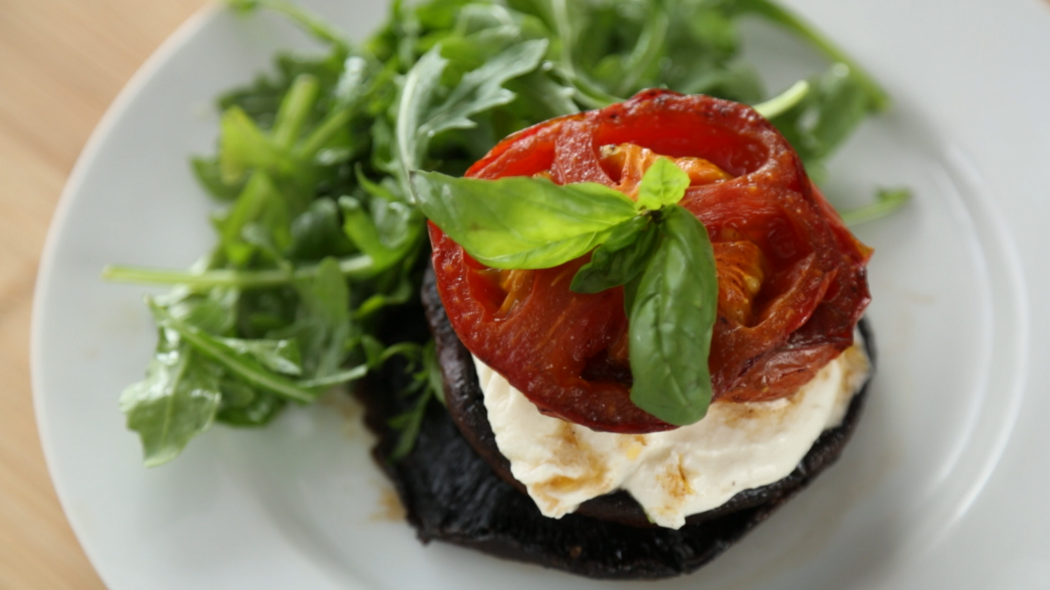 Video Roasted Portobello Caprese Salad Martha Stewart